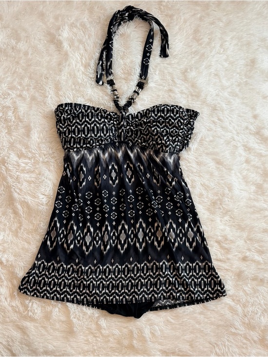 Carmen Marc Valvo Other - Carmen Marc Valvo "Tribal Muse" Beaded Halter one piece swimsuit Size 8